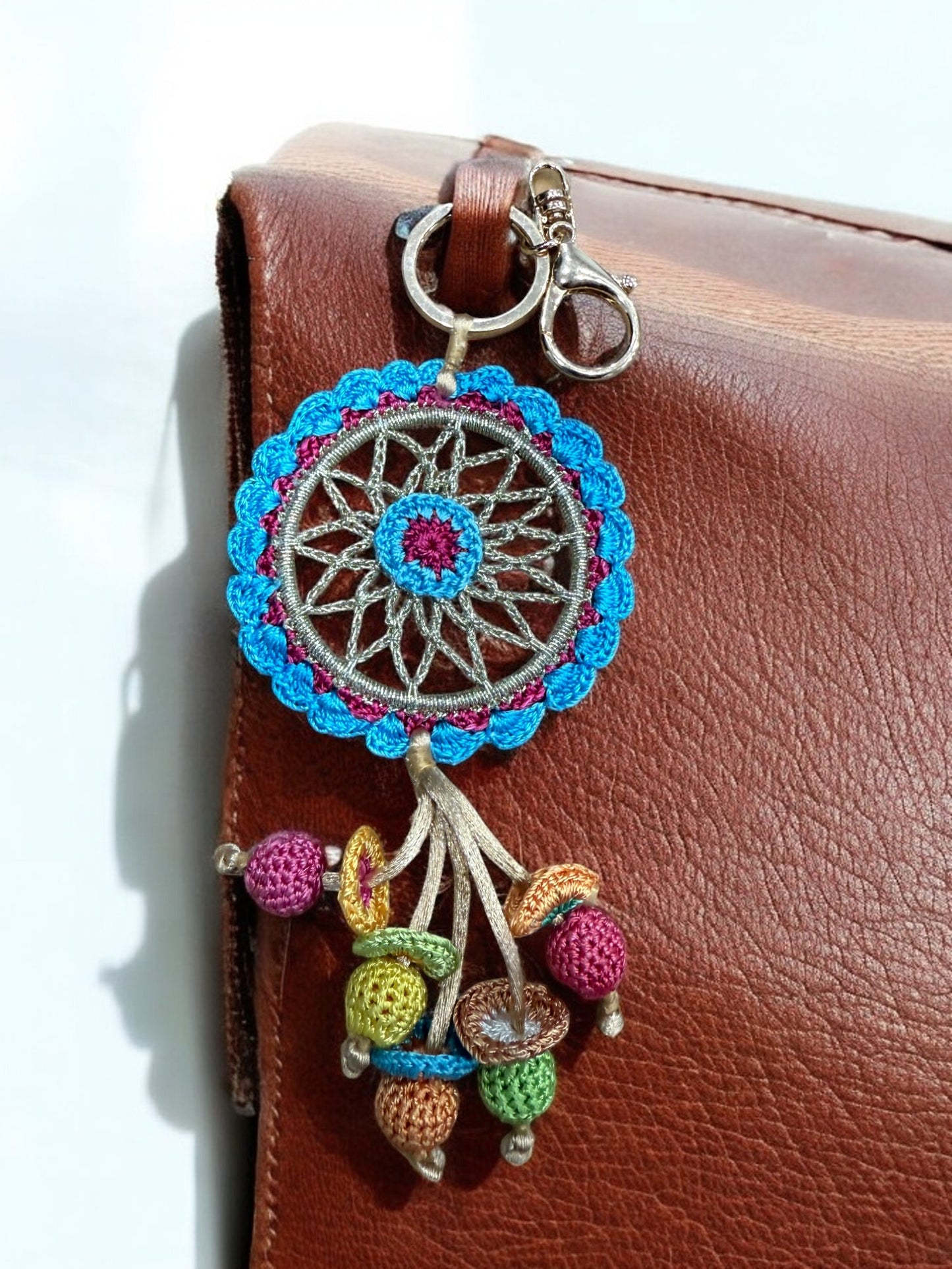 Blue Dreamcatcher Bag Charm