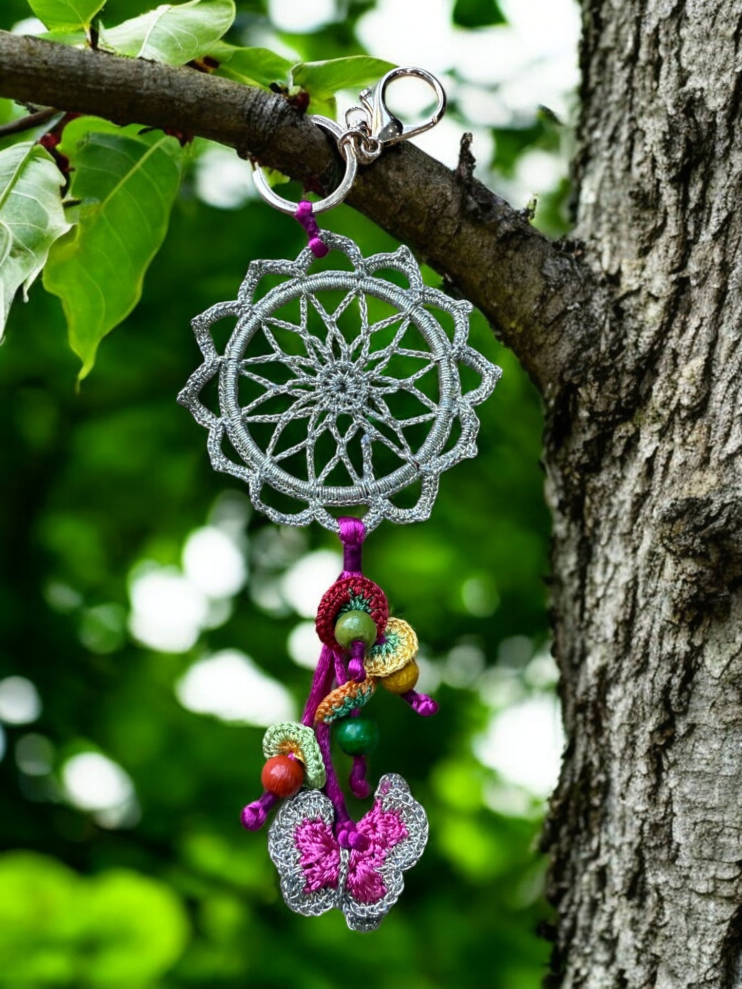 Gold Dreamcatcher Bag Charm