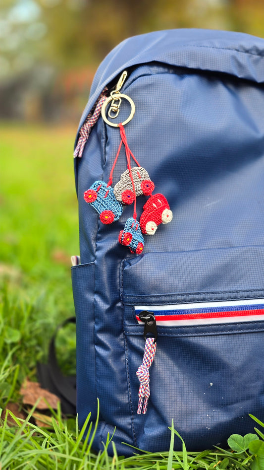 Little Wheels Crochet Keychain